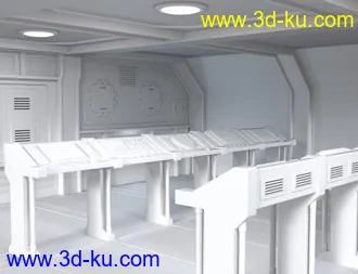 3D打印模型Sci-fi Computer Room的图片