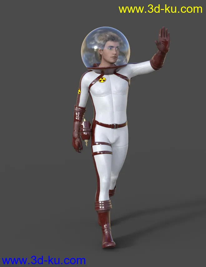 Sci-Fi Retro Space Suit for Genesis 8 Male(s)模型的图片3