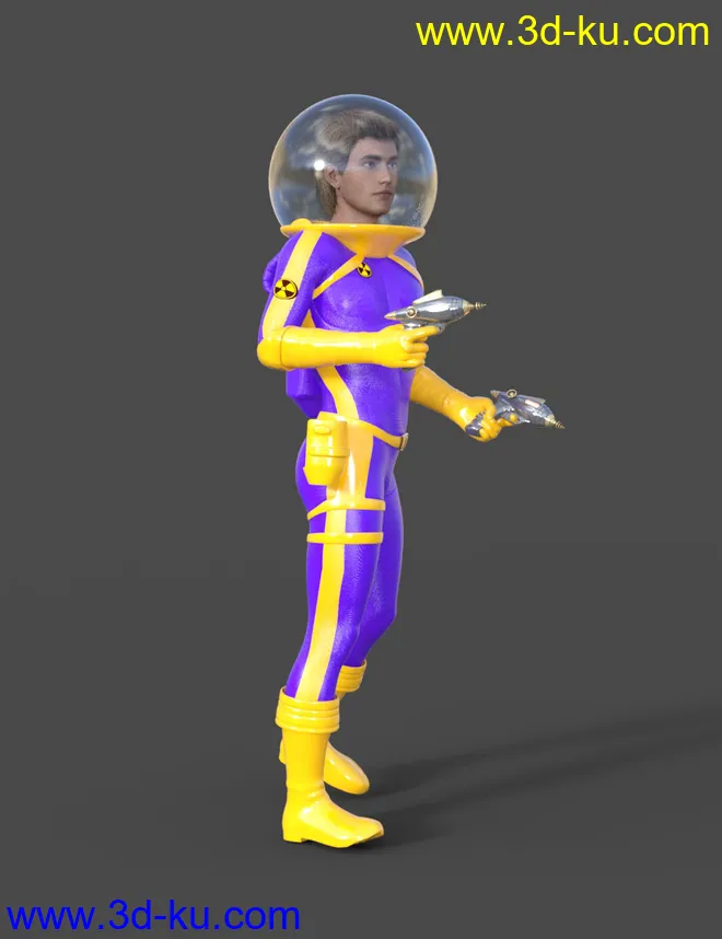 Sci-Fi Retro Space Suit for Genesis 8 Male(s)模型的图片5