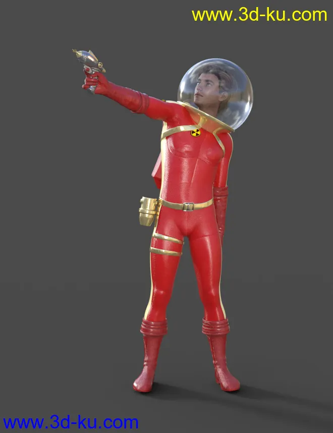 Sci-Fi Retro Space Suit for Genesis 8 Male(s)模型的图片6