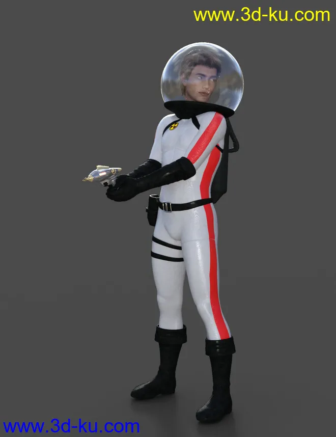 Sci-Fi Retro Space Suit for Genesis 8 Male(s)模型的图片7