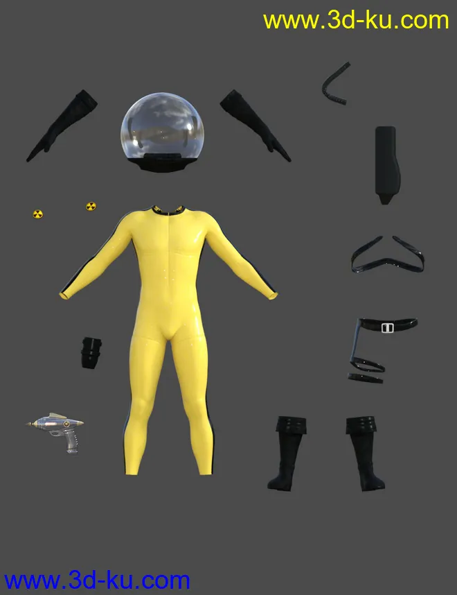 Sci-Fi Retro Space Suit for Genesis 8 Male(s)模型的图片8