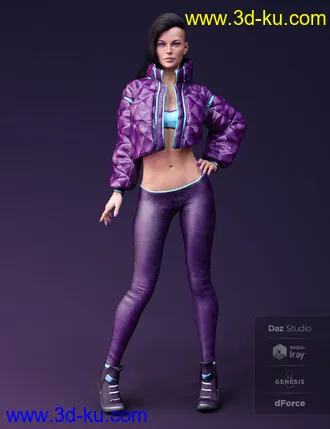 3D打印模型X-Fashion Street Dancer Outfit for Genesis 8 Female(s)的图片