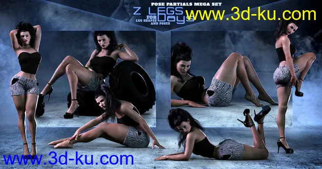 Z Legs for Days Shapes and Poses Mega Set模型的图片9