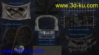 3D打印模型Castle Gravestone Halls的图片