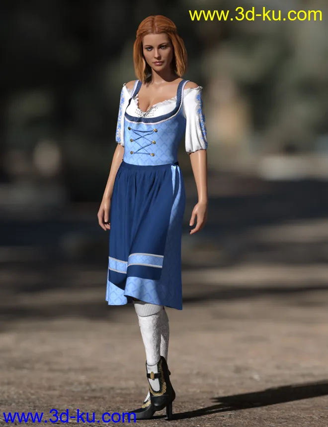 dForce Oktoberfest Dress for Genesis 8 Female(s)模型的图片1