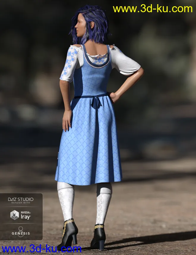 dForce Oktoberfest Dress for Genesis 8 Female(s)模型的图片2