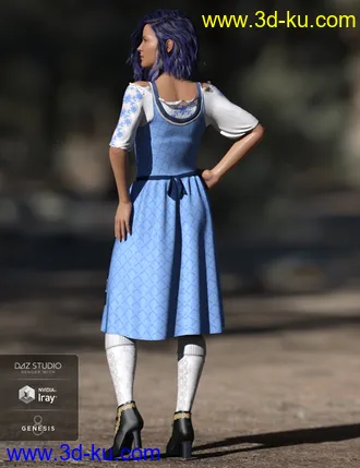 3D打印模型dForce Oktoberfest Dress for Genesis 8 Female(s)的图片