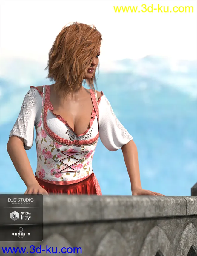 dForce Oktoberfest Dress for Genesis 8 Female(s)模型的图片4