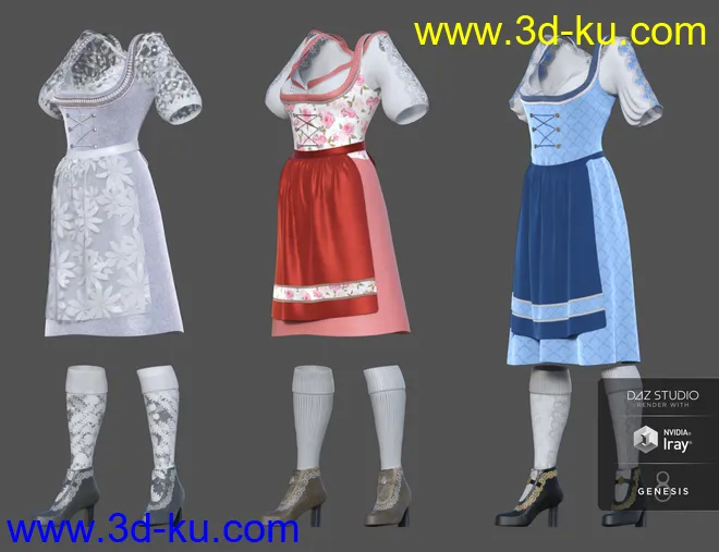 dForce Oktoberfest Dress for Genesis 8 Female(s)模型的图片10