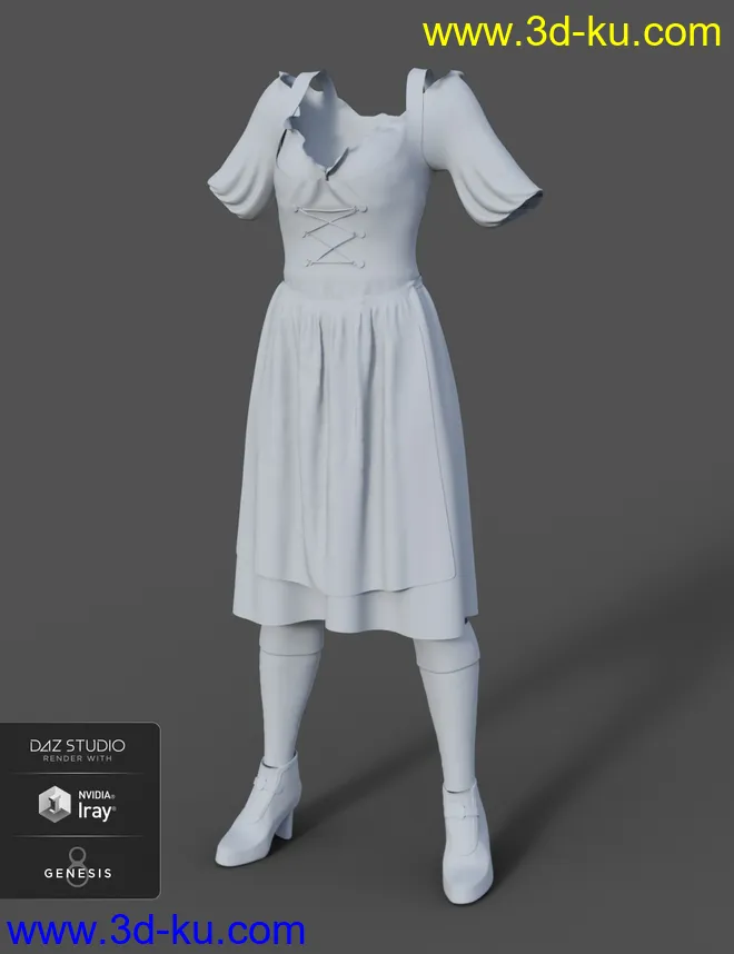 dForce Oktoberfest Dress for Genesis 8 Female(s)模型的图片14