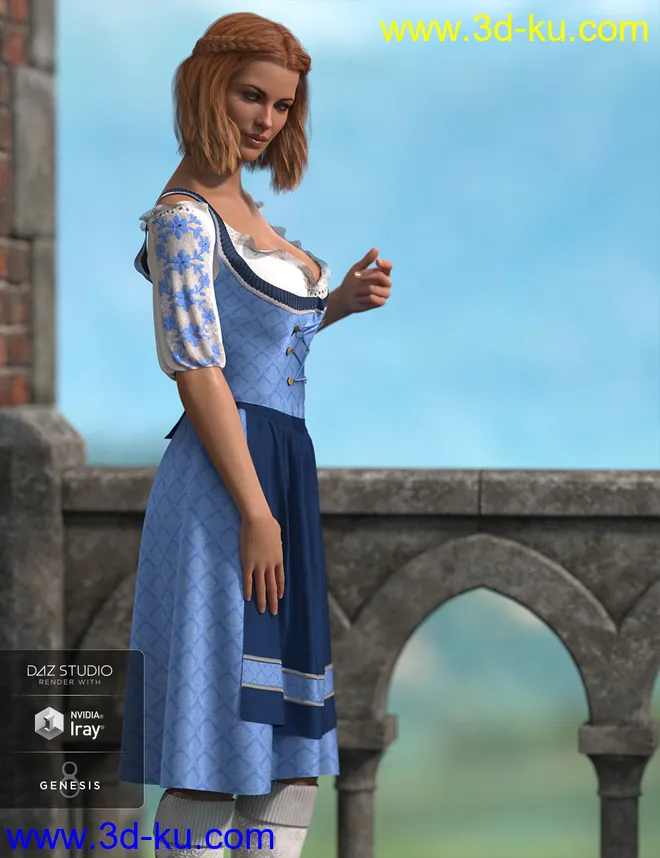 dForce Oktoberfest Dress for Genesis 8 Female(s)模型的图片15