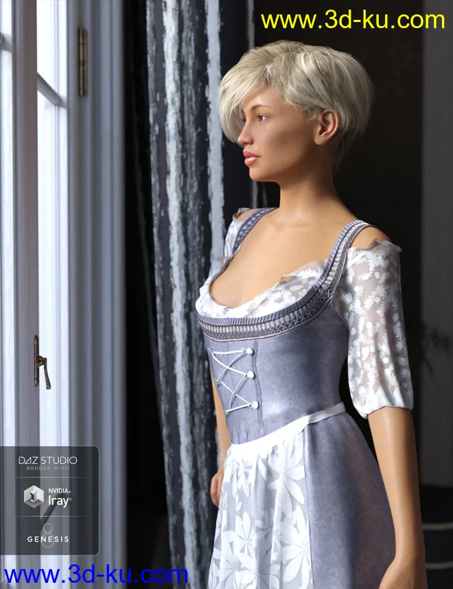 dForce Oktoberfest Dress for Genesis 8 Female(s)模型的图片16