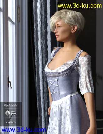 3D打印模型dForce Oktoberfest Dress for Genesis 8 Female(s)的图片