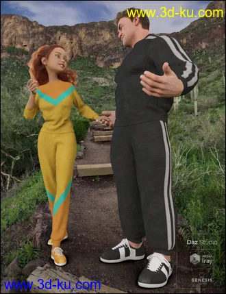 3D打印模型dForce Retro Sweatsuit for Genesis 8 Female(s) and Male(s)的图片