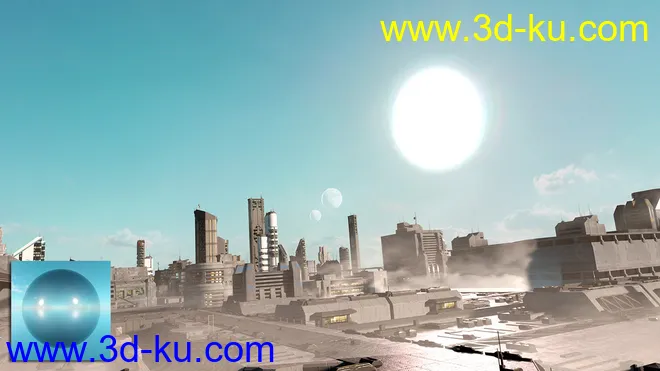 Orestes Iray HDRI Skydomes - Twin Suns of Durnn模型的图片6