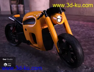 3D打印模型Retro-Futuristic Motorcycle的图片