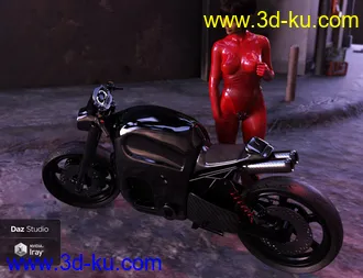 3D打印模型Retro-Futuristic Motorcycle的图片