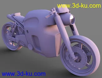 3D打印模型Retro-Futuristic Motorcycle的图片