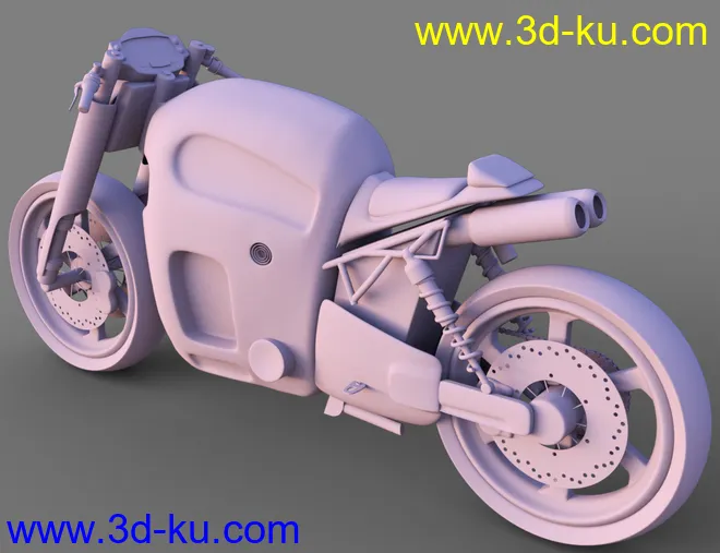 Retro-Futuristic Motorcycle模型的图片7