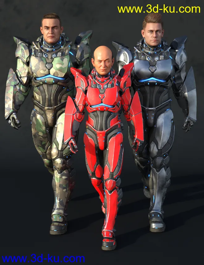 A.N.T.S. Armored Nano Tech Suit for Genesis 8 Male(s)模型的图片10