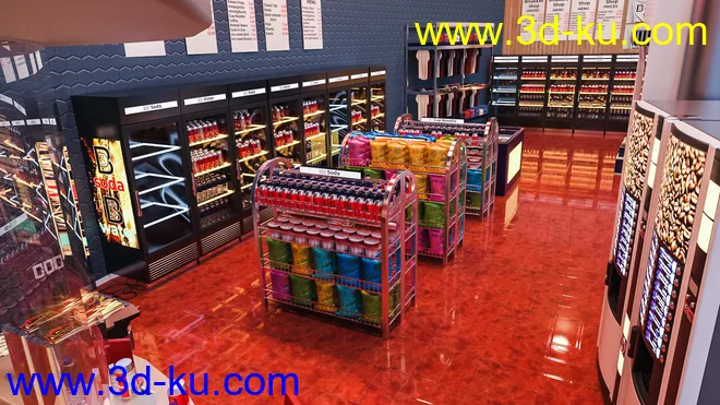 Bituka3d Gas Station Props模型的图片2