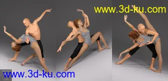 3D打印模型Couple Dancers Poses for Victoria 7 and Michael 7的图片