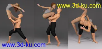 3D打印模型Couple Dancers Poses for Victoria 7 and Michael 7的图片