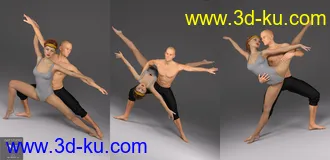 3D打印模型Couple Dancers Poses for Victoria 7 and Michael 7的图片