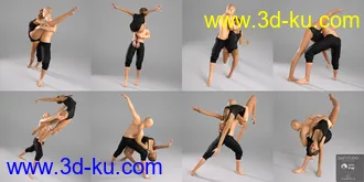 3D打印模型Couple Dancers Poses for Victoria 7 and Michael 7的图片