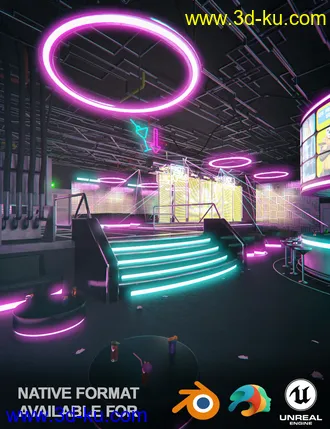 3D打印模型Cyberpunk Night Club的图片