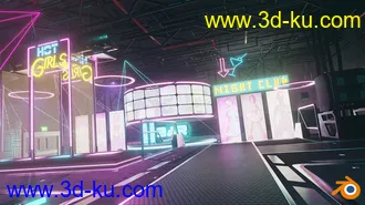 3D打印模型Cyberpunk Night Club的图片