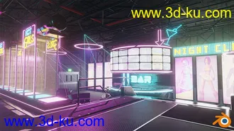 3D打印模型Cyberpunk Night Club的图片