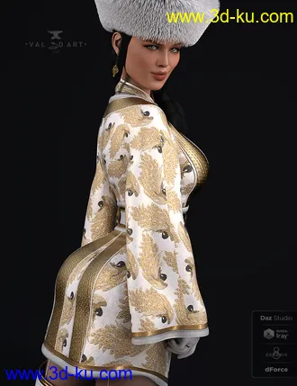 3D打印模型dForce Sujin Imperial Fantasy Outfit for Genesis 8 Females的图片