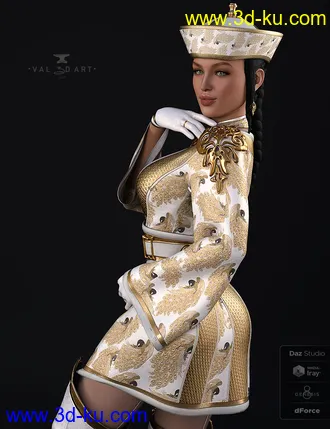 3D打印模型dForce Sujin Imperial Fantasy Outfit for Genesis 8 Females的图片