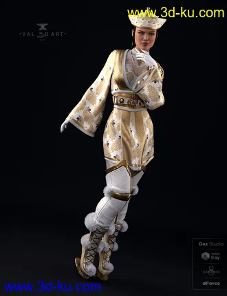 3D打印模型dForce Sujin Imperial Fantasy Outfit for Genesis 8 Females的图片