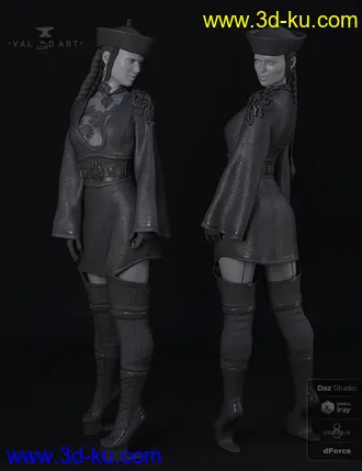 3D打印模型dForce Sujin Imperial Fantasy Outfit for Genesis 8 Females的图片