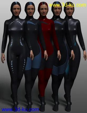 3D打印模型Freediver and Accessories for Genesis 2 Female(s)的图片