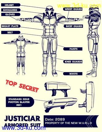 3D打印模型Justiciar Armored Suit的图片