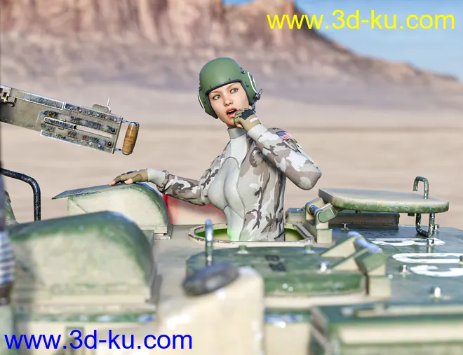 Light Armored Vehicle Poses for Genesis 8模型的图片5