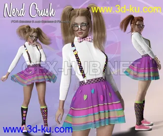 3D打印模型Nerd Crush for G3 and G8 Females的图片