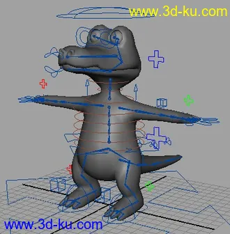 3D打印模型卡通鳄鱼的图片