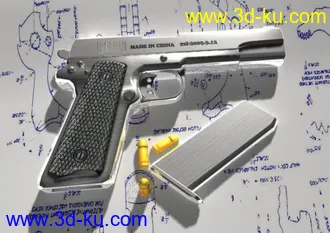 3D打印模型m1911不锈钢版的图片