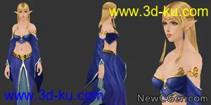 天堂里美女精灵的3D模型的图片