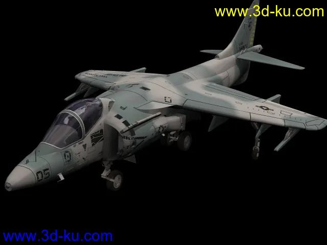 美国海军AV-8B“鹞”式垂直起降战斗机，3DSMAX格式，带贴图模型的图片1