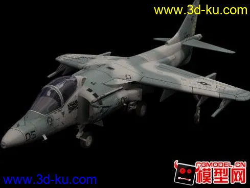 美国海军AV-8B“鹞”式垂直起降战斗机，3DSMAX格式，带贴图模型的图片2