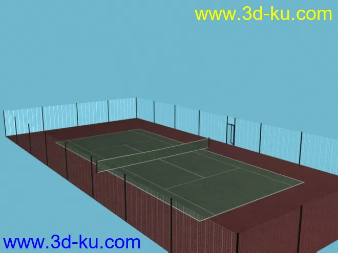 网球场模型,再增加个篮球场模型的图片1