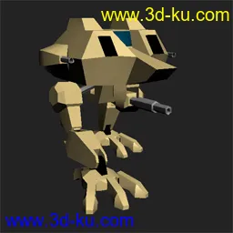 我做的战斗机器人-带骨骼动画模型的图片1