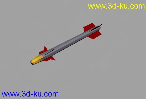 自制游戏用的超精简R73导弹，可用于游戏，OBJ格式，贴图模型的图片1