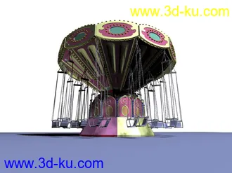 3D打印模型一个高精度游乐园转椅！很精细的图片